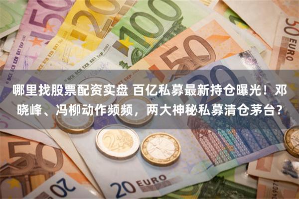 哪里找股票配资实盘 百亿私募最新持仓曝光！邓晓峰、冯柳动作频频，两大神秘私募清仓茅台？