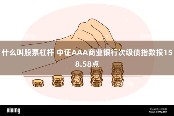 什么叫股票杠杆 中证AAA商业银行次级债指数报158.58点