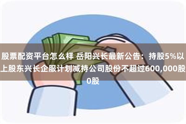 股票配资平台怎么样 岳阳兴长最新公告：持股5%以上股东兴长企服计划减持公司股份不超过600,000股