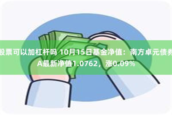 股票可以加杠杆吗 10月15日基金净值：南方卓元债券A最新净值1.0762，涨0.09%