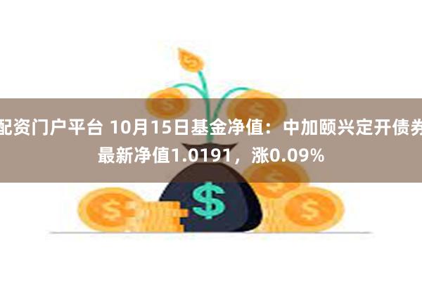 配资门户平台 10月15日基金净值：中加颐兴定开债券最新净值1.0191，涨0.09%